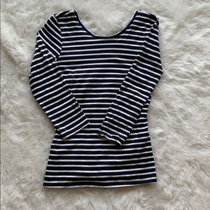 Boden Striped Scoop Neck Tee